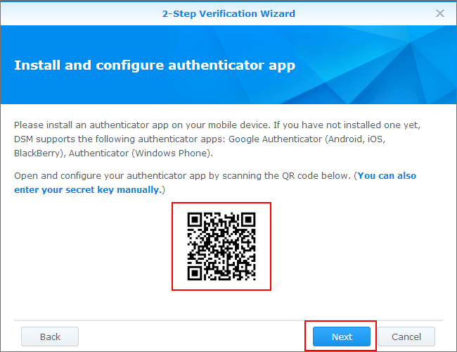 acronis true image synology qr code