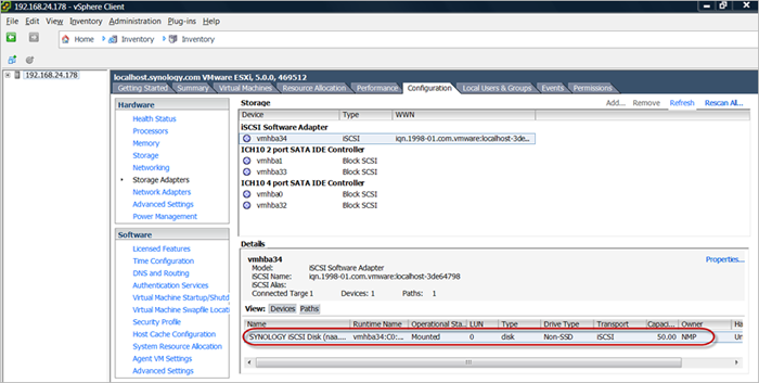 Synology установить на vmware