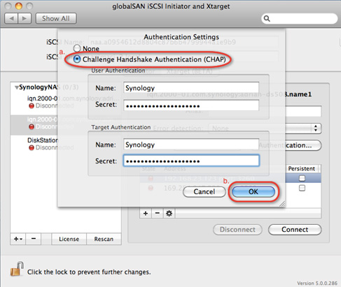 Подключение iscsi mac os