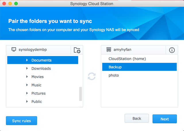 use synology cloud station backup for mac