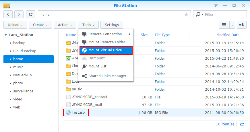 synology cloud station drive access to existing folder