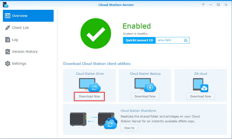 synology cloud station drive folder permissions