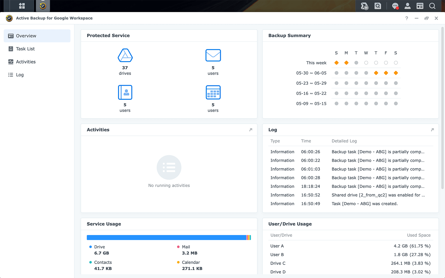 g suite backup synology