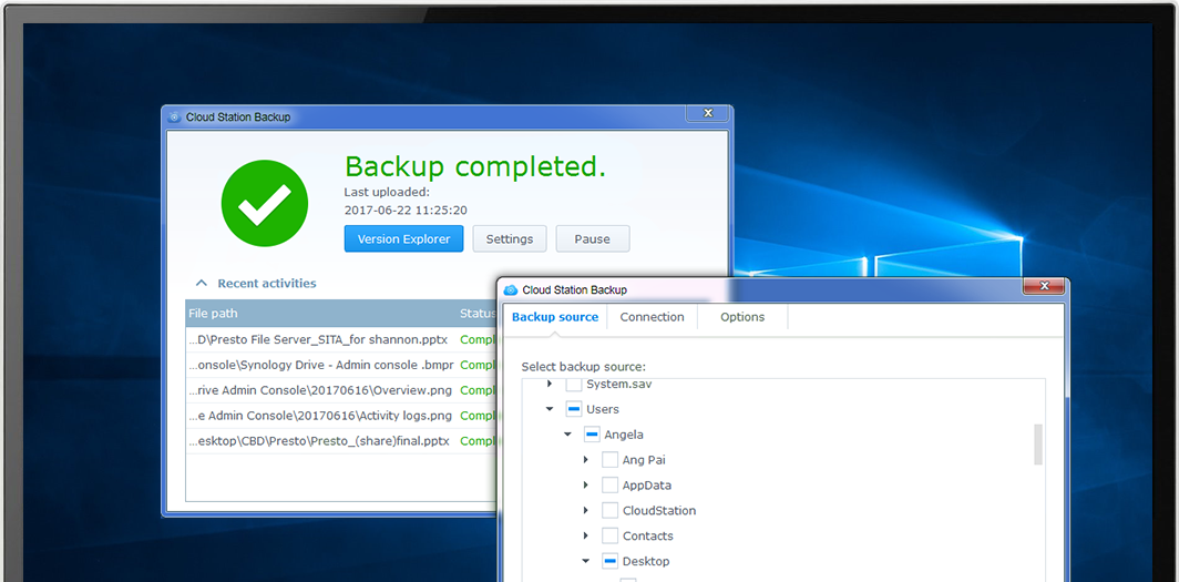 remove a file from synology cloud station backup