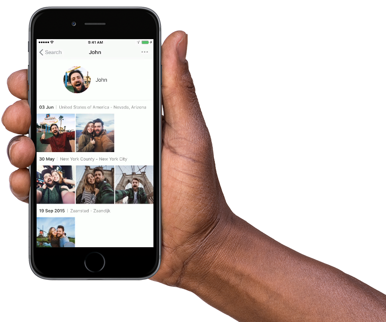 Search and share memories effortlessly