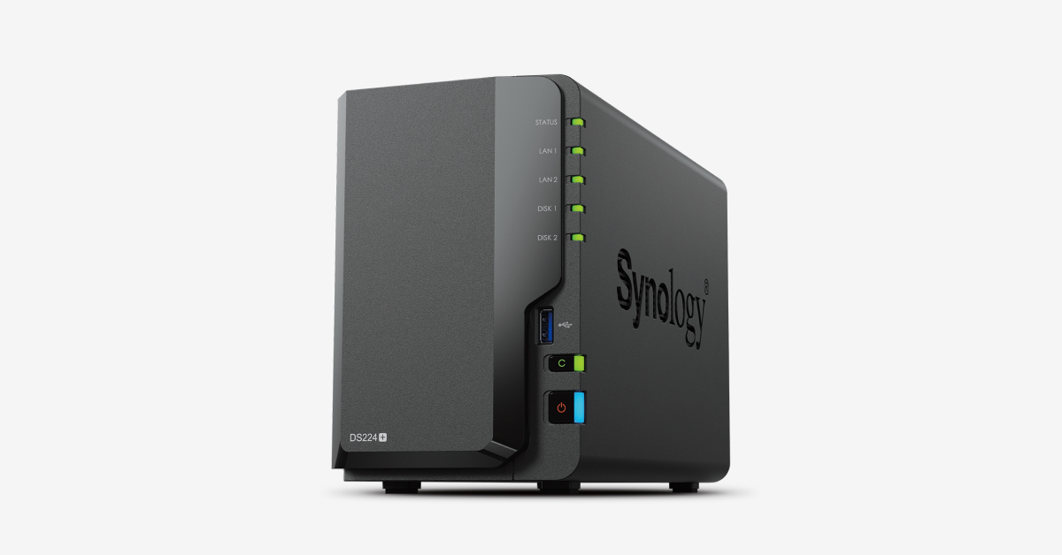 Serveur NAS Synology DS224+ 4To(6G) ( = avec 2x disques durs WD 2To RED  PLUS) 6GB DDR4 - Cdiscount Informatique